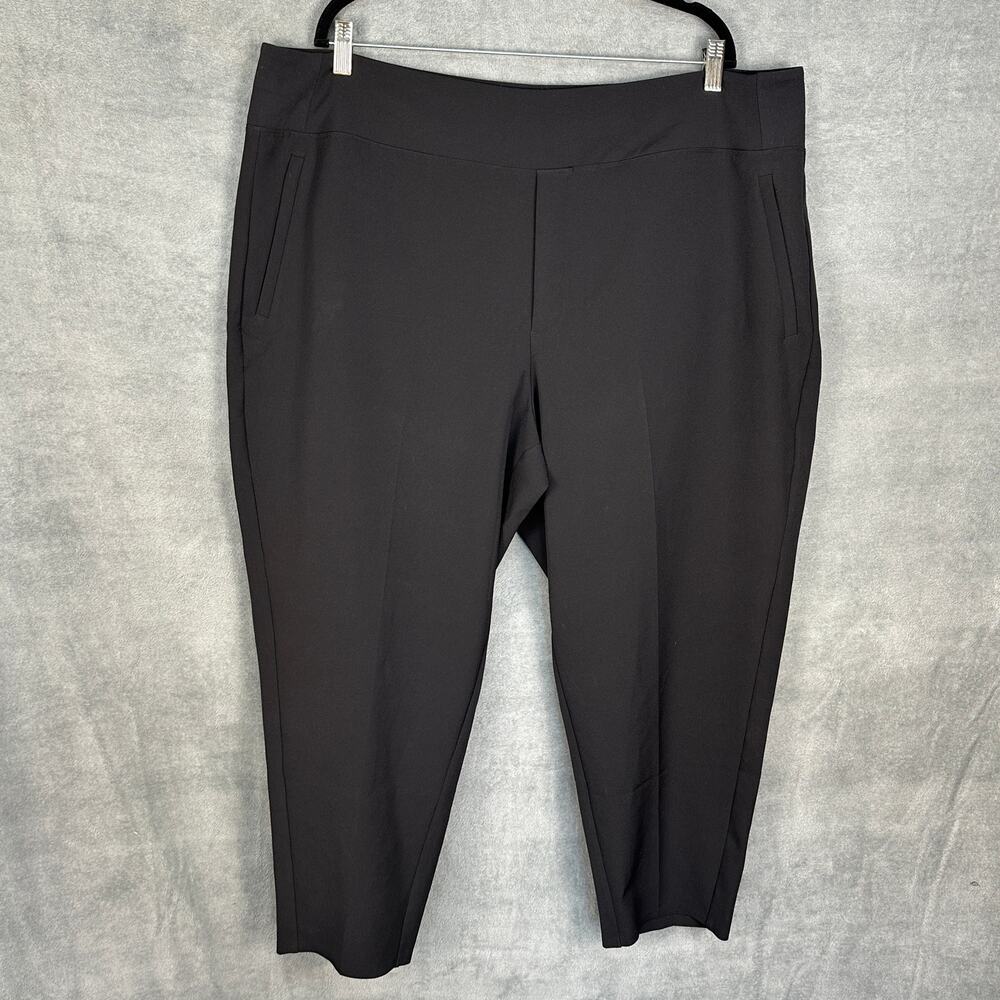 Athleta Pants Womens 22 Black Pullon Stretch Straight Active Minimalist Career